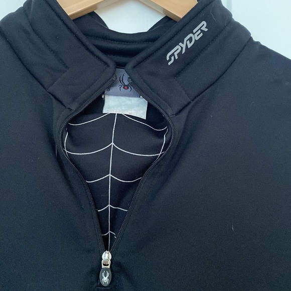 Spyder Men’s Black 1/2 Zip - Picture 3 of 5